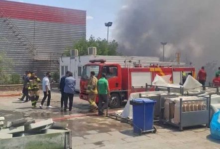 وقوع آتش سوزی و انفجارهای گسترده در شهرک کاسپین قزوین